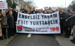 ENGELLİLER TALEPLERİNİ HAYKIRDI