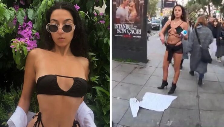Yarıçıplak halde protesto yapan Melisa Yaren Aydınalp, gözaltına alındı