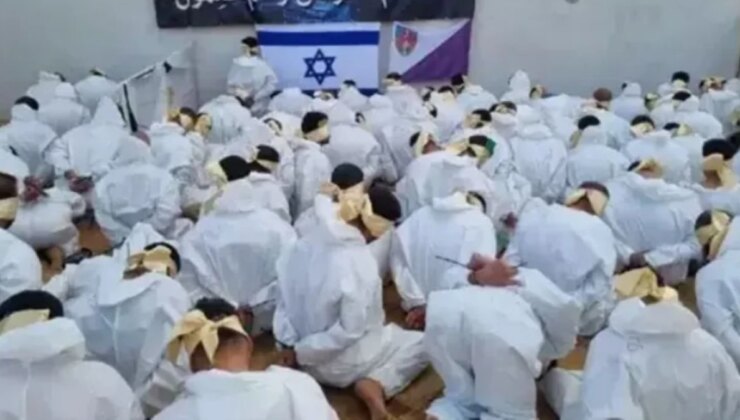 Hepsi ters kelepçeli ve gözleri bağlı! İsrail skandal görüntüleri Kur’an-ı Kerim ayetiyle paylaştı