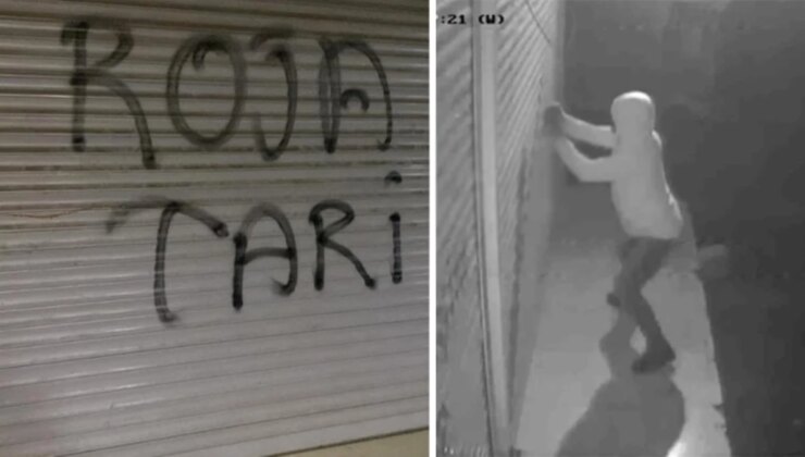 Adana’da Maskeli şüpheliler iş yerlerini sprey boyayla işaretledi