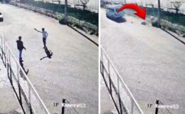 İş yerinde babasının tartıştığı işçiyi minibüsle ezerek öldürdü! Olay anı kamerada