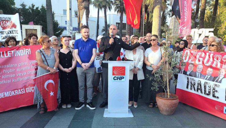 Tutuklanan CHP’li Belediye Başkanları için Bodrum’un en güzel yerine Demokrasi v Özgürlük- zeytin ağacı dikilecek