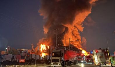 Kocaeli’de lojistik deposunda yangın